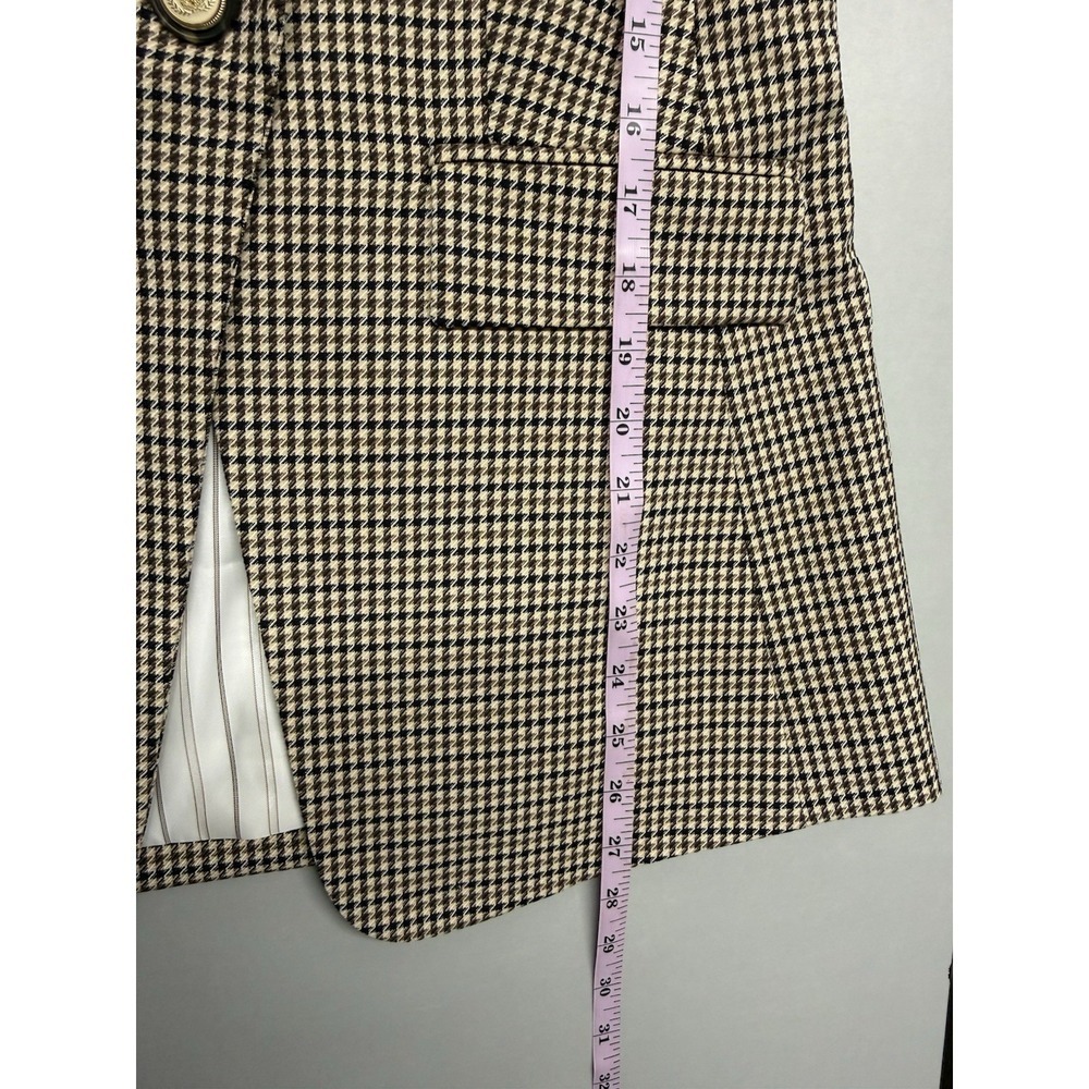 Veronica Beard Livvy Dickey Houndstooth Twill Blazer Sand NWT Sz 0 Career Luxury - Picture 8 of 15